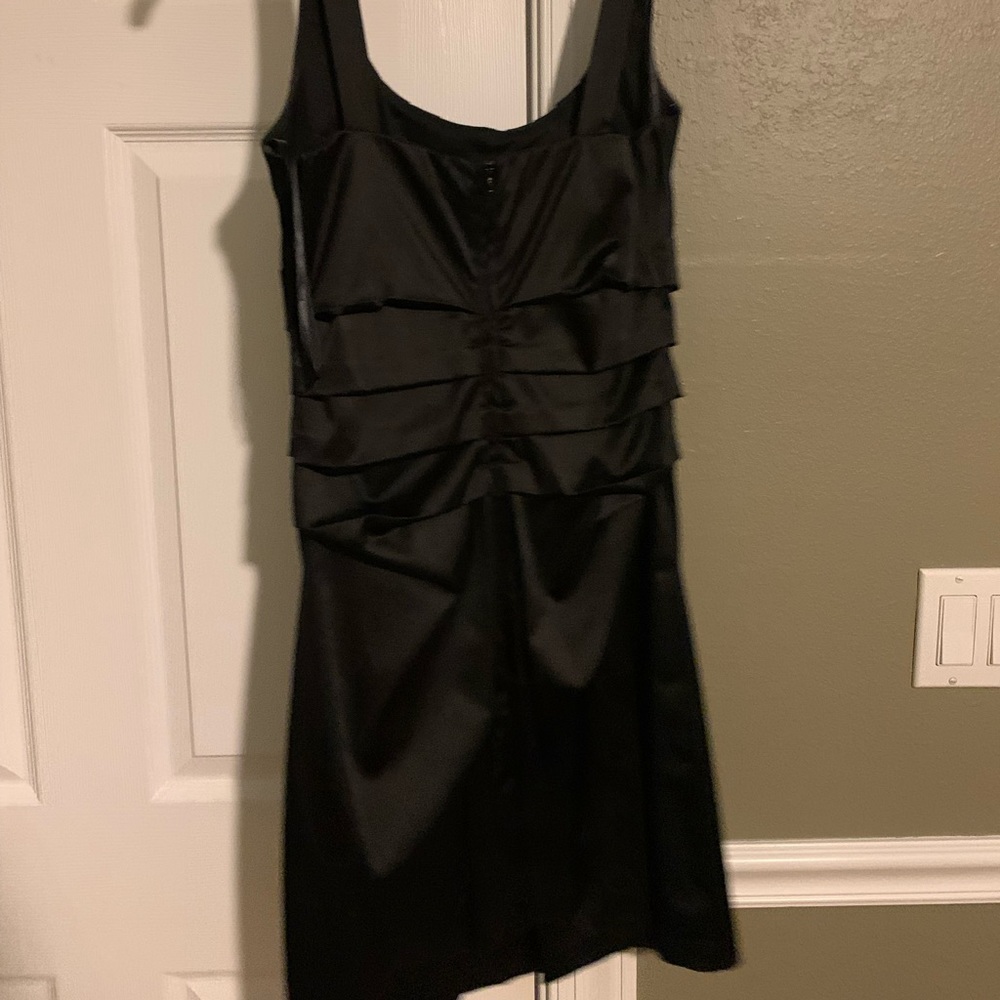 B.Darlin Satin Black Dress. - Picture 2 of 3